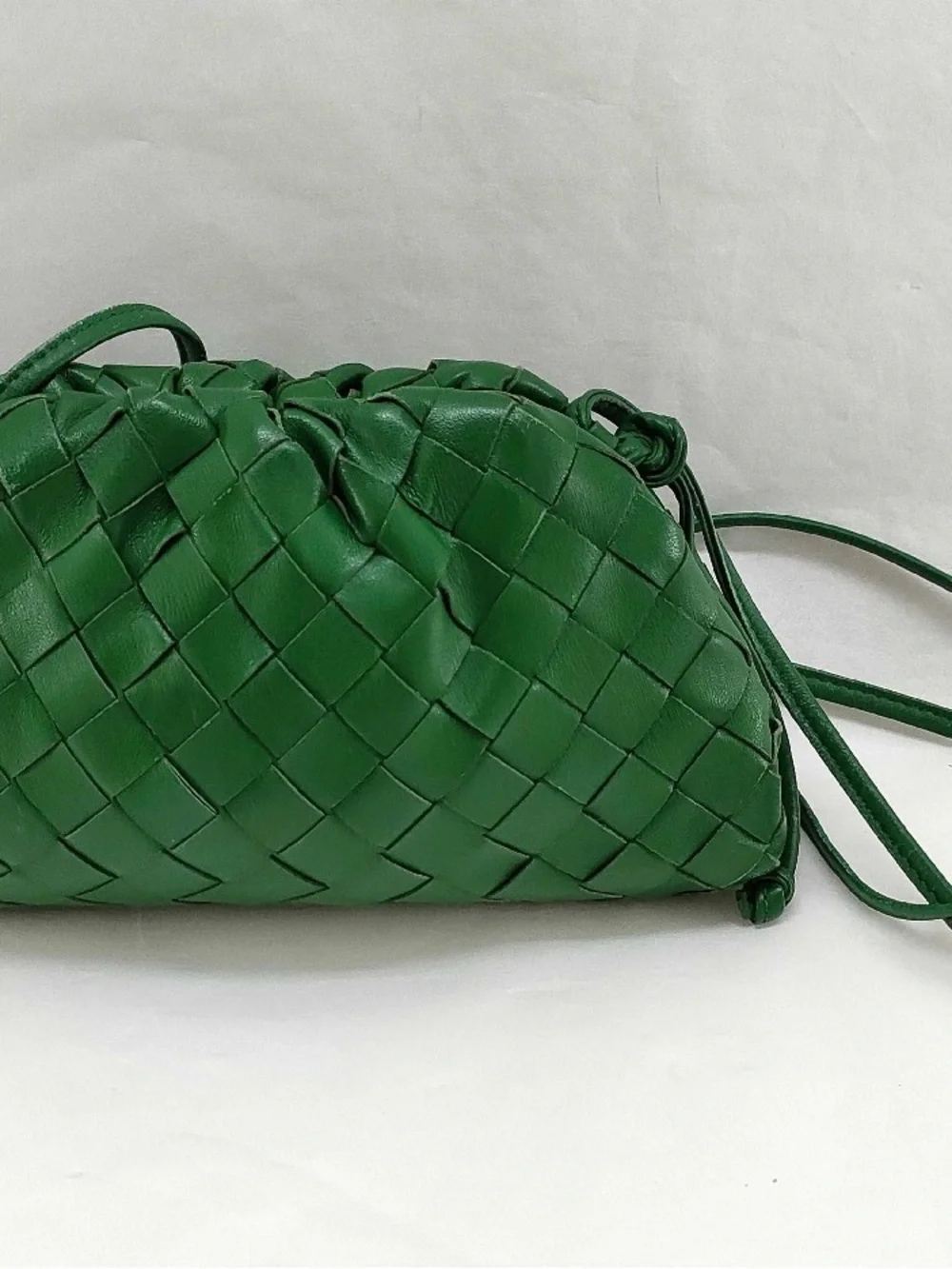 Bottega Veneta Green Intrecciato Leather Crossbody